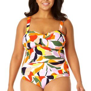Anne Cole Bandeau One Piece Swim Suit Sz 22W NWT